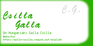csilla galla business card